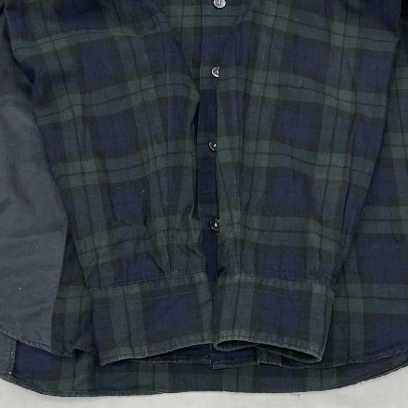 フレッドペリー FRED PERRY シャツ、ブラウス 長袖 マルチチェック 切替 ロングスリーブ ボタンダウン シャツ F4449 M チェック X ワンポイント X ロゴ、文字 X 刺繍 緑 / グリーン / green メンズ USED 古着 中古 50141350