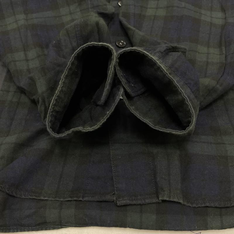 フレッドペリー FRED PERRY シャツ、ブラウス 長袖 マルチチェック 切替 ロングスリーブ ボタンダウン シャツ F4449 M チェック X ワンポイント X ロゴ、文字 X 刺繍 緑 / グリーン / green メンズ USED 古着 中古 50141350