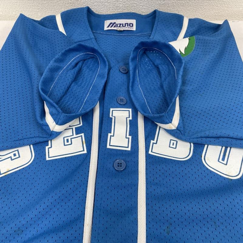 ミズノ MIZUNO シャツ、ブラウス 半袖 NPB ミズノ 黄金時代 1996 01 埼玉 西武 ライオンズ ビジター ユニフォーム S ロゴ、文字 X キャラクター X プリント 青 / ブルー / blue メンズ USED 古着 中古 50141374