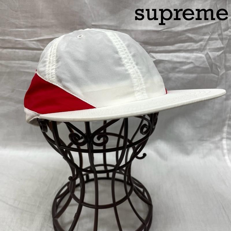 シュプリーム Supreme 帽子 キャップ Tonal Tape Camp Cap 2018AW キャップ ナイロン WHT ホワイト 無地 FREE 白 / ホワイト / white X 赤 / レッド / red メンズ USED 古着 中古 50141414