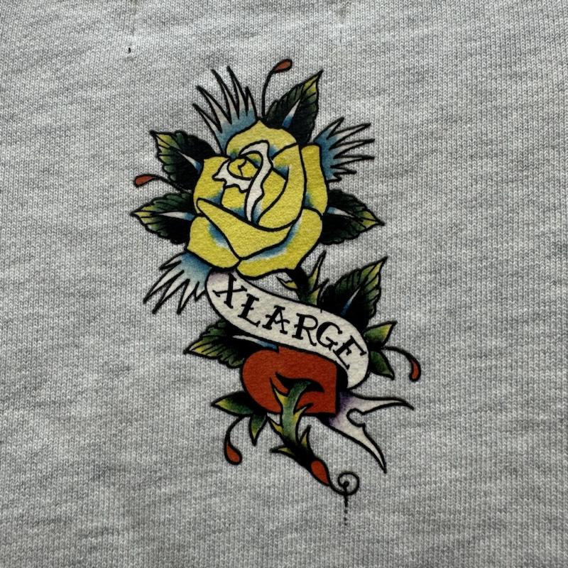 エドハーディー Ed Hardy トレーナー 長袖 X-LARGE ラインストーン スカル プリント スウェット 101223012029 L 灰 / グレー / gray メンズ USED 古着 中古 50141418