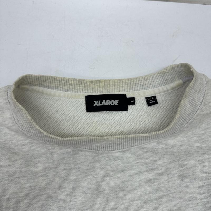 エドハーディー Ed Hardy トレーナー 長袖 X-LARGE ラインストーン スカル プリント スウェット 101223012029 L 灰 / グレー / gray メンズ USED 古着 中古 50141418