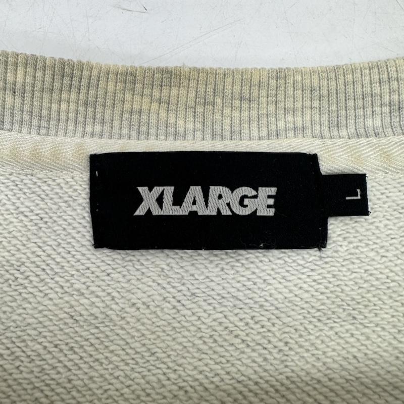 エドハーディー Ed Hardy トレーナー 長袖 X-LARGE ラインストーン スカル プリント スウェット 101223012029 L 灰 / グレー / gray メンズ USED 古着 中古 50141418