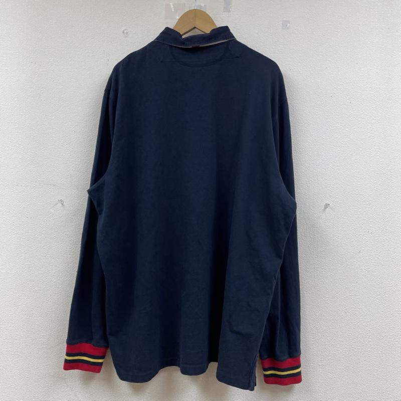 ポロバイラルフローレン Polo by RALPH LAUREN ポロシャツ 長袖 90s 00s 長袖 ポロシャツ ラガーシャツ 刺繍 エンブレム トラッド ビンテージ リブライン XL ロゴ、文字 X 刺繍 X  紺 / ネイビー / navy メンズ USED 古着 中古 50141425