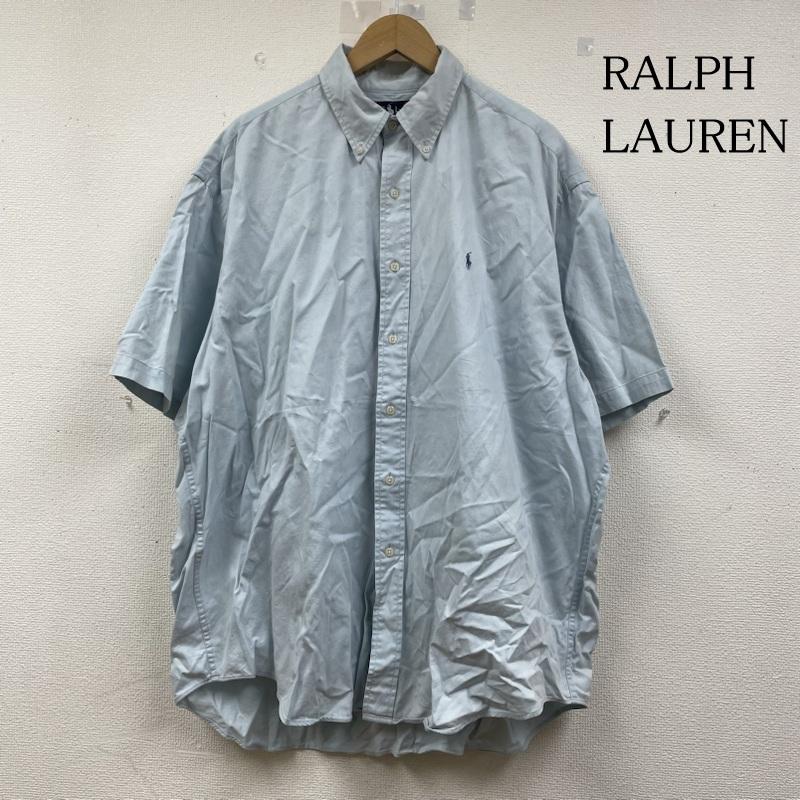 ラルフローレン RALPHLAUREN シャツ、ブラウス 半袖 ボタンダウン 半袖 シャツ BLAIRE ダンガリーシャツ ブラウス Shirt オーバーサイズ ボタン ポニーロゴ 刺繍 ワンポイント XL ロゴ、文字 X 刺繍 X ワンポイント 水色 / ライトブルー / メンズ USED 古着 中古 50141426