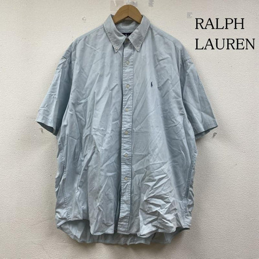ラルフローレン RALPHLAUREN シャツ、ブラウス 半袖 ボタンダウン 半袖 シャツ BLAIRE ダンガリーシャツ ブラウス Shirt オーバーサイズ ボタン ポニーロゴ 刺繍 ワンポイント XL ロゴ、文字 X 刺繍 X ワンポイント 水色 / ライトブルー / メンズ USED 古着 中古 50141426