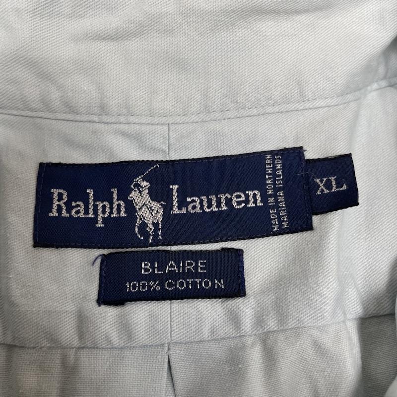 ラルフローレン RALPHLAUREN シャツ、ブラウス 半袖 ボタンダウン 半袖 シャツ BLAIRE ダンガリーシャツ ブラウス Shirt オーバーサイズ ボタン ポニーロゴ 刺繍 ワンポイント XL ロゴ、文字 X 刺繍 X ワンポイント 水色 / ライトブルー / メンズ USED 古着 中古 50141426