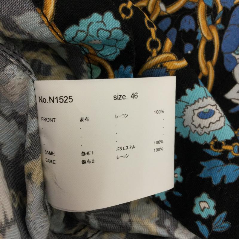 ネオンサイン NEON SIGN シャツ、ブラウス 半袖 NEONSIGN N1525 花柄 チェーン 半袖シャツ 46 花柄 紺 / ネイビー / navy メンズ USED 古着 中古 50141458
