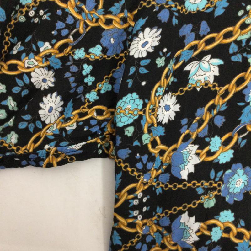 ネオンサイン NEON SIGN シャツ、ブラウス 半袖 NEONSIGN N1525 花柄 チェーン 半袖シャツ 46 花柄 紺 / ネイビー / navy メンズ USED 古着 中古 50141458