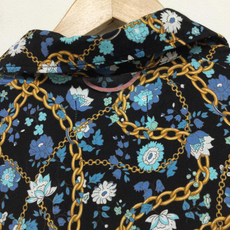 ネオンサイン NEON SIGN シャツ、ブラウス 半袖 NEONSIGN N1525 花柄 チェーン 半袖シャツ 46 花柄 紺 / ネイビー / navy メンズ USED 古着 中古 50141458