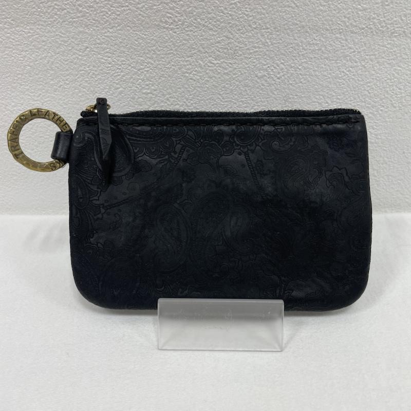 レザー レザー 財布 コンパクト財布 TRAFFIC LEATHER WORKS トラフィック レザー カードケース コインケース ペイズリー 真鍮 - ペイズリー 黒 / ブラック / black メンズ USED 古着 中古 50141464