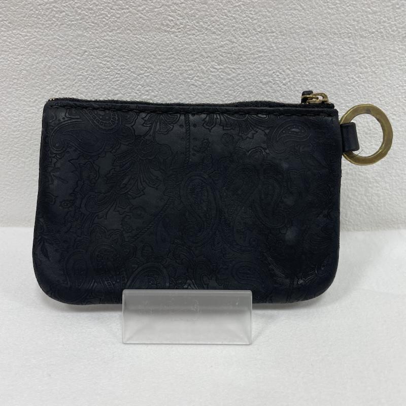 レザー レザー 財布 コンパクト財布 TRAFFIC LEATHER WORKS トラフィック レザー カードケース コインケース ペイズリー 真鍮 - ペイズリー 黒 / ブラック / black メンズ USED 古着 中古 50141464