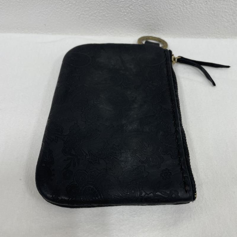 レザー レザー 財布 コンパクト財布 TRAFFIC LEATHER WORKS トラフィック レザー カードケース コインケース ペイズリー 真鍮 - ペイズリー 黒 / ブラック / black メンズ USED 古着 中古 50141464