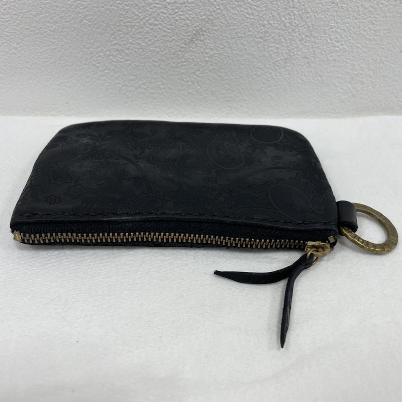 レザー レザー 財布 コンパクト財布 TRAFFIC LEATHER WORKS トラフィック レザー カードケース コインケース ペイズリー 真鍮 - ペイズリー 黒 / ブラック / black メンズ USED 古着 中古 50141464