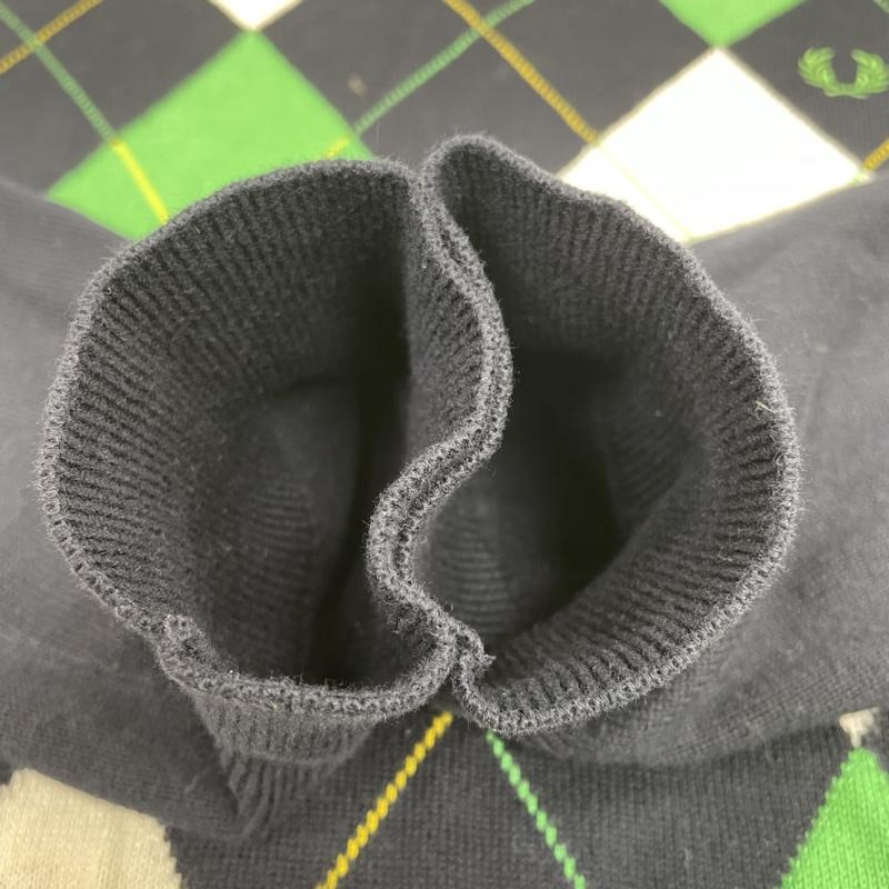 フレッドペリー FRED PERRY ニット、セーター 長袖 アーガイル ウール ニット Vネック セーター 長袖 ワンポイント ロゴ 刺繍 S アーガイル柄 マルチカラー / マルチカラー / multicolor メンズ USED 古着 中古 50141496