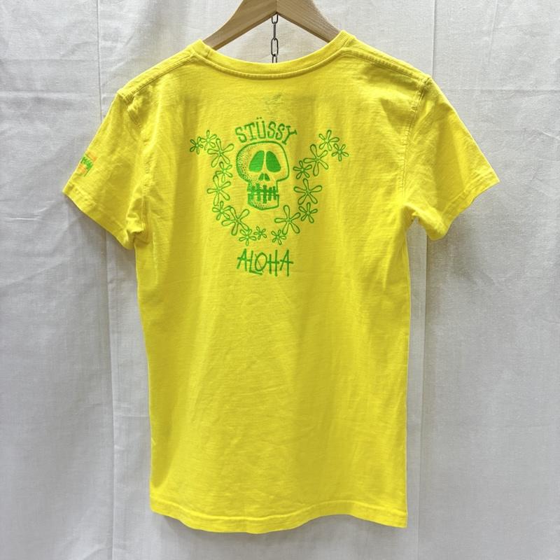 ステューシー STUSSY Tシャツ 半袖 アロハ フラダンスTシャツ ハワイ yellow KIDS:L - ロゴ、文字 黄 / イエロー / yellow ボーイズ USED 古着 中古 50141562