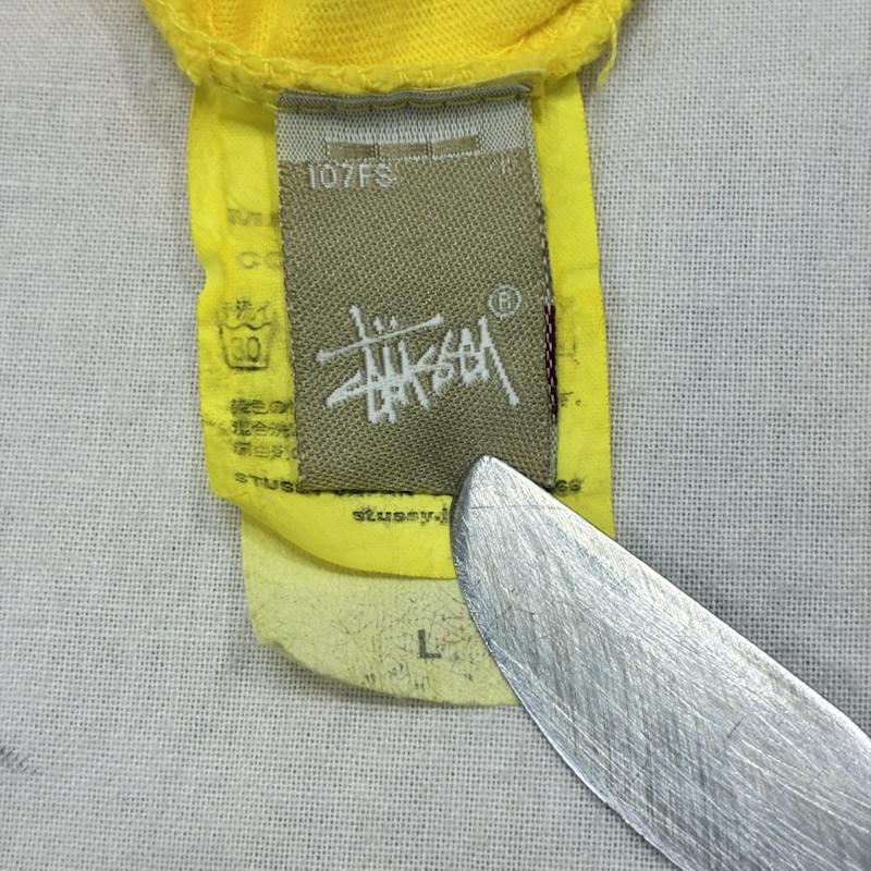 ステューシー STUSSY Tシャツ 半袖 アロハ フラダンスTシャツ ハワイ yellow KIDS:L - ロゴ、文字 黄 / イエロー / yellow ボーイズ USED 古着 中古 50141562