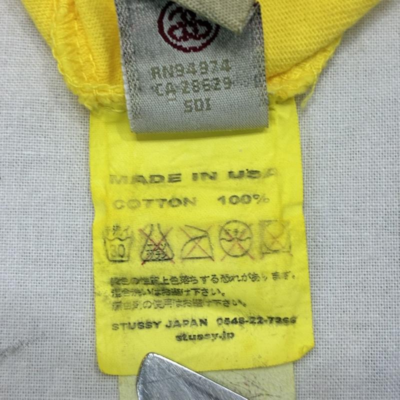 ステューシー STUSSY Tシャツ 半袖 アロハ フラダンスTシャツ ハワイ yellow KIDS:L - ロゴ、文字 黄 / イエロー / yellow ボーイズ USED 古着 中古 50141562