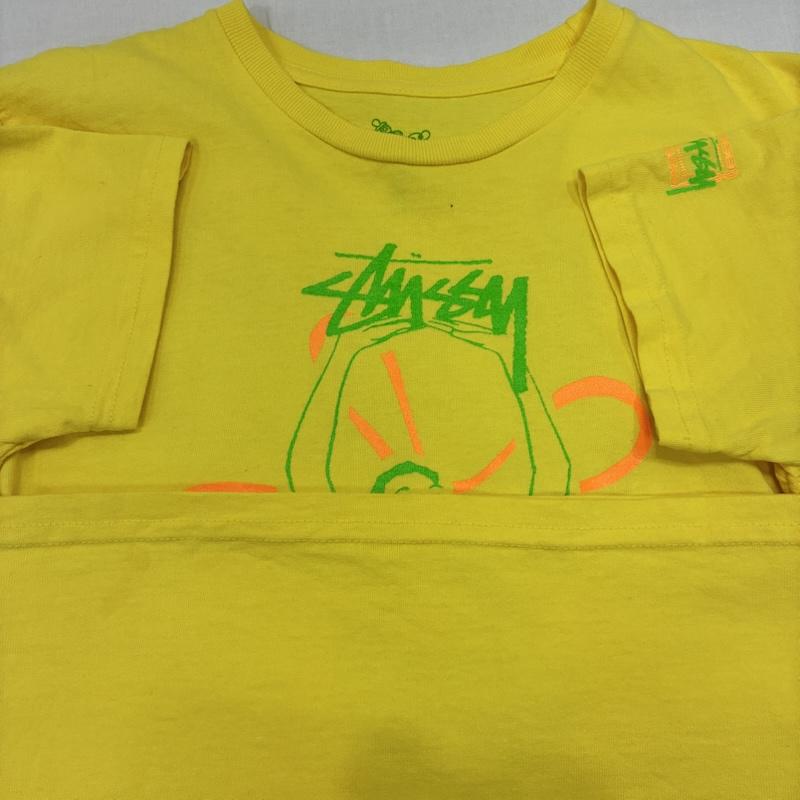 ステューシー STUSSY Tシャツ 半袖 アロハ フラダンスTシャツ ハワイ yellow KIDS:L - ロゴ、文字 黄 / イエロー / yellow ボーイズ USED 古着 中古 50141562