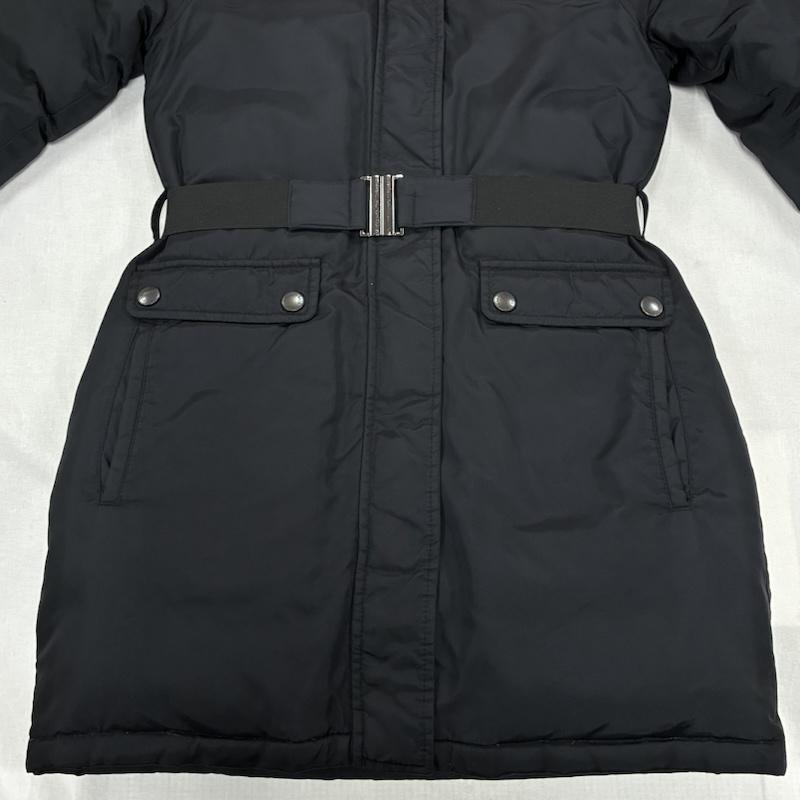 ブルックス ブラザーズ BROOKS BROTHERS ジャケット、上着 ダウンジャケット 2WAY フーデッド ダウンジャケット コート ベルト付き エポレット Aライン ファー ミリタリー S 黒 / ブラック / black レディース USED 古着 中古 50141564