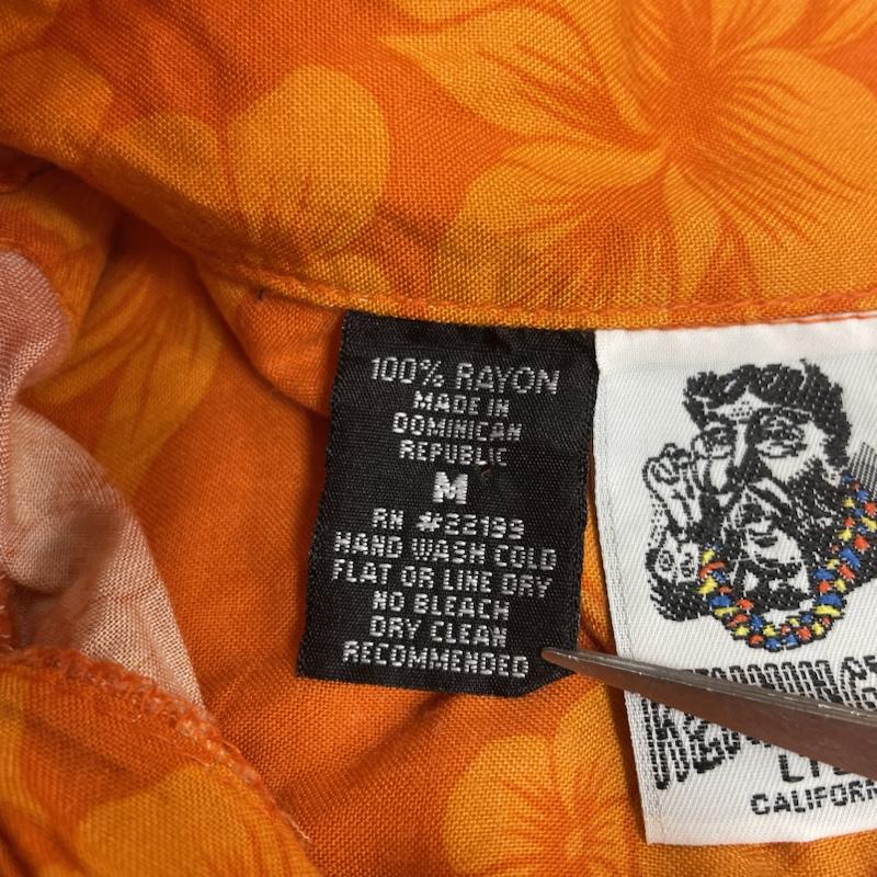 ケニントン KENNINGTON シャツ、ブラウス 半袖 90s オープンカラー 開襟 半袖 シャツ ブラウス Shirt デザインシャツ アロハシャツ ハイビスカス柄 総柄 M 総柄 X 花柄 X プリント 橙 / オレンジ / orange メンズ USED 古着 中古 50141577