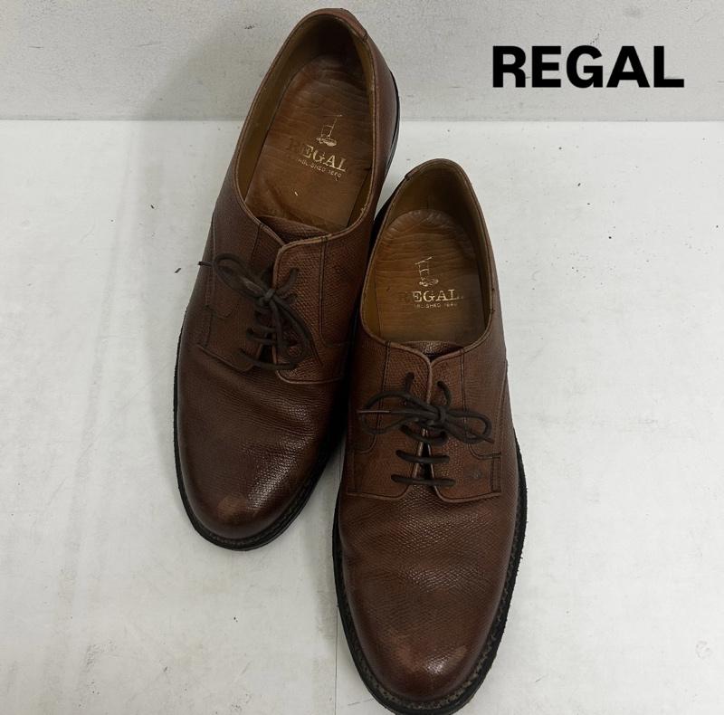 リーガル REGAL 革靴 革靴 革靴 プレーントゥ ビジネスシューズ 26.5cm 無地 茶 / ブラウン / brown メンズ USED 古着 中古 50141588