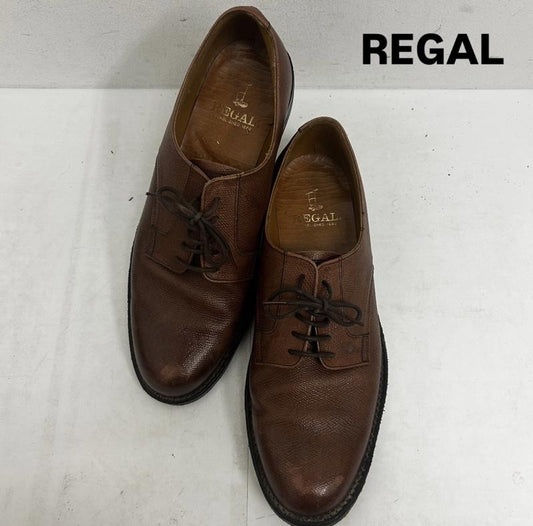 リーガル REGAL 革靴 革靴 革靴 プレーントゥ ビジネスシューズ 26.5cm 無地 茶 / ブラウン / brown メンズ USED 古着 中古 50141588