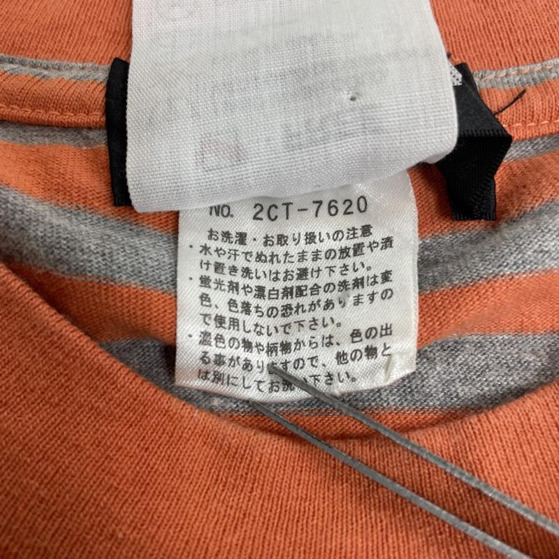 ヒステリック HYSTERIC Tシャツ 半袖 ヒステリックグラマー ボーダー 半袖 Tシャツ クルーネック カットソー 刺繍 スカル FREE ボーダー柄 X ロゴ、文字 X スカル X 刺繍 灰 / グレー / gray X 橙 / オレンジ / orange メンズ USED 古着 中古 50141589