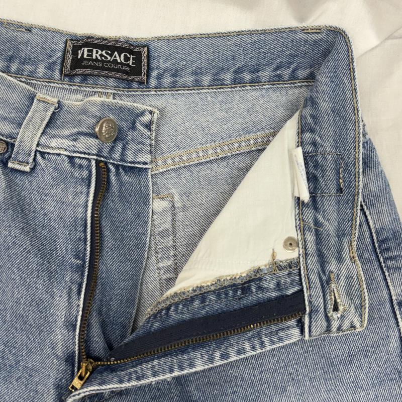 ヴェルサーチ VERSACE パンツ ショートパンツ ジーンズクチュール デニム ハーフ ショート パンツ ライトインディゴ 29インチ メンズ USED 古着 中古 50141613