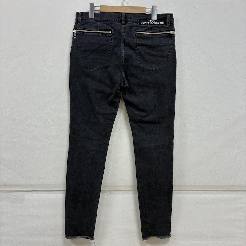アンダーカバー UNDERCOVER パンツ デニム、ジーンズ 25FW MENS PRE COLLECTION バックポケット ZIP ストレッチ デニム スキニー パンツ UP2E4506 4 ワンポイント X ロゴ、文字 チャコールグレー / チャコールグレー / メンズ USED 古着 中古 50141641