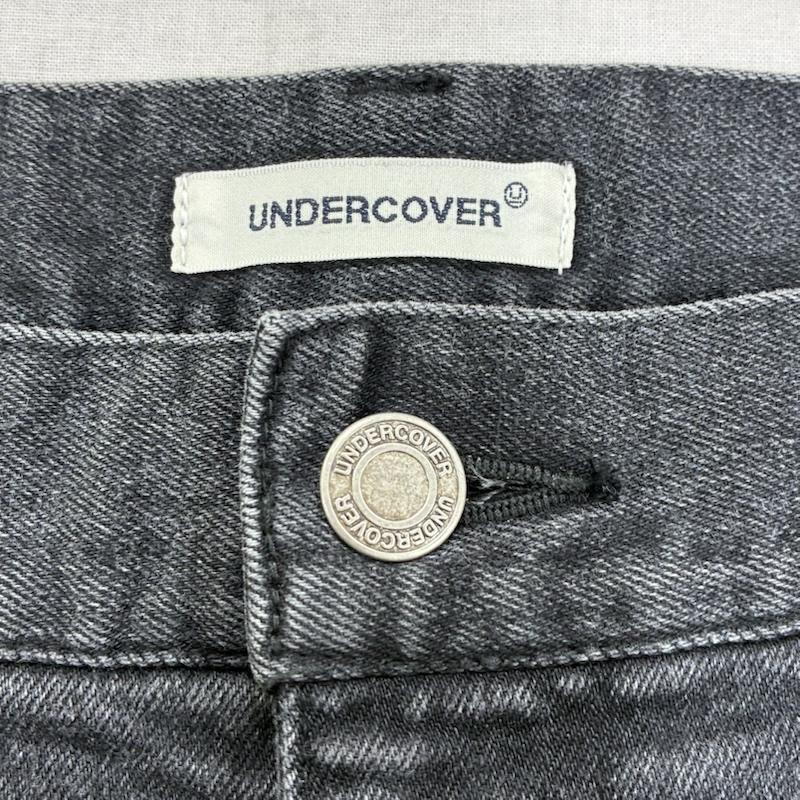 アンダーカバー UNDERCOVER パンツ デニム、ジーンズ 25FW MENS PRE COLLECTION バックポケット ZIP ストレッチ デニム スキニー パンツ UP2E4506 4 ワンポイント X ロゴ、文字 チャコールグレー / チャコールグレー / メンズ USED 古着 中古 50141641