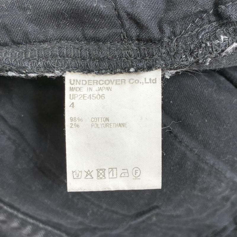 アンダーカバー UNDERCOVER パンツ デニム、ジーンズ 25FW MENS PRE COLLECTION バックポケット ZIP ストレッチ デニム スキニー パンツ UP2E4506 4 ワンポイント X ロゴ、文字 チャコールグレー / チャコールグレー / メンズ USED 古着 中古 50141641