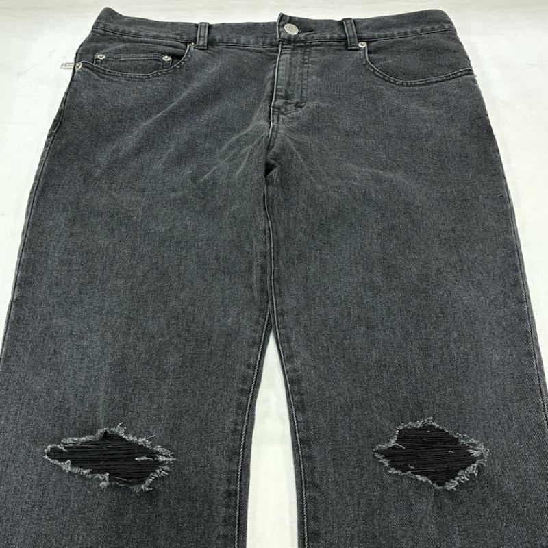 アンダーカバー UNDERCOVER パンツ デニム、ジーンズ 25FW MENS PRE COLLECTION バックポケット ZIP ストレッチ デニム スキニー パンツ UP2E4506 4 ワンポイント X ロゴ、文字 チャコールグレー / チャコールグレー / メンズ USED 古着 中古 50141641