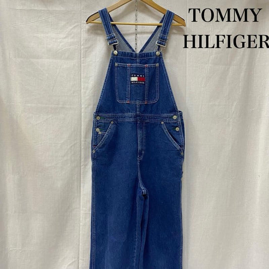 トミーヒルフィガー TOMMY HILFIGER サロペット・オーバーオール サロペット、オーバーオール フロントロゴ オーバーオール インディゴブルー M M ロゴ、文字 インディゴ / インディゴ / Indigo レディース USED 古着 中古 50141647