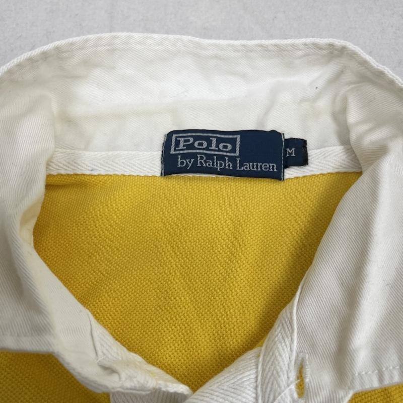 ポロバイラルフローレン Polo by RALPH LAUREN ポロシャツ 半袖 半袖 ポロシャツ ロゴ 刺繍 ワンポイント ボタン ショートスリーブ ボーダー柄 レインボー M ロゴ、文字 X 刺繍 X ボーダー柄 黄 / イエロー / yellow X マルチカラー / マルチカラー / multicolor メンズ USED 古着 中古 50141674