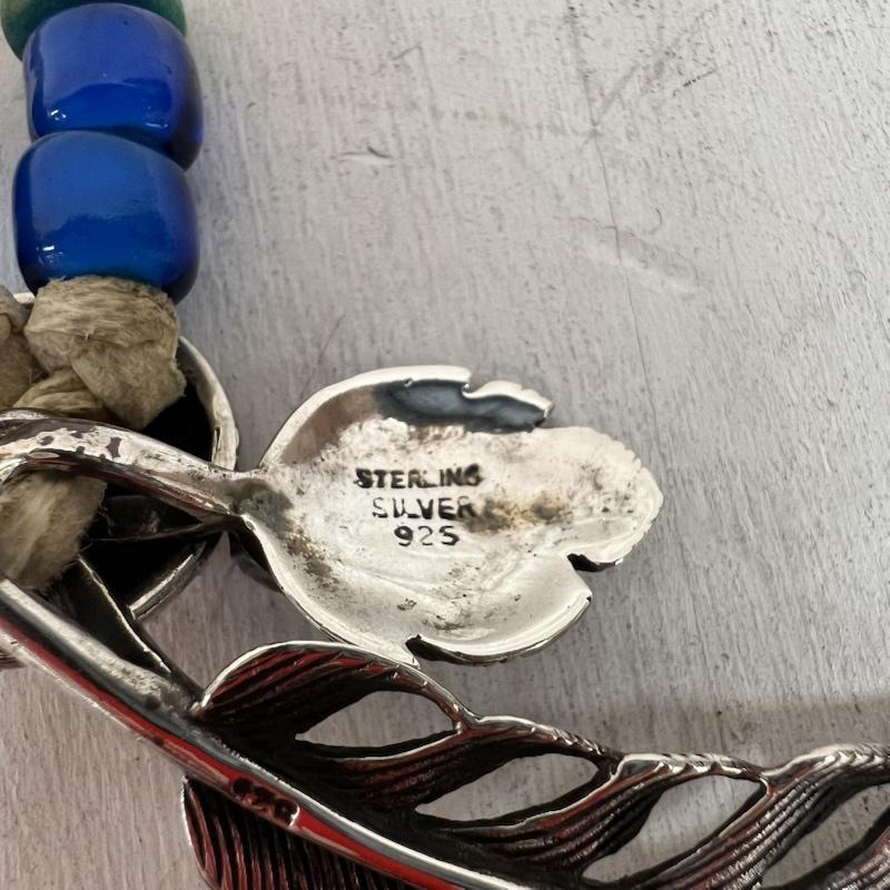 インディアンジュエリー Indian Jewelry アクセサリー ネックレス、ペンダント SILVER シルバー 925 フェザー ビーズ ネックレス ターコイズ コンチョ - メンズ USED 古着 中古 50141688