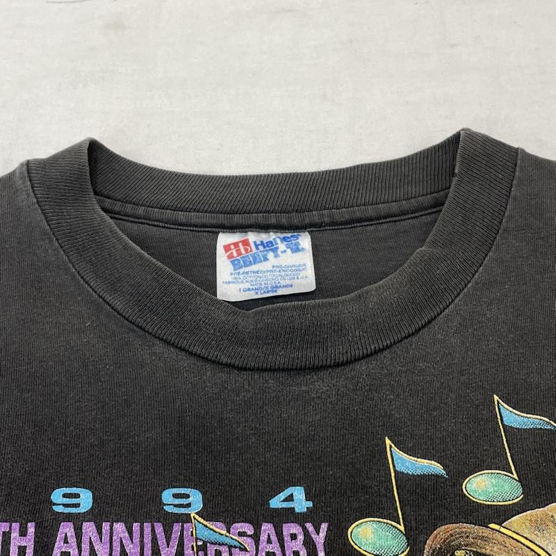 ヴィンテージ VINTAGE Tシャツ 半袖 Hanes BEEFY 90s 1994 USA製 JAZZ & HERITAGE FESTIVAL ジャズ シングルステッチ フェード XL ロゴ、文字 X プリント チャコールグレー / チャコールグレー / メンズ USED 古着 中古 50141743