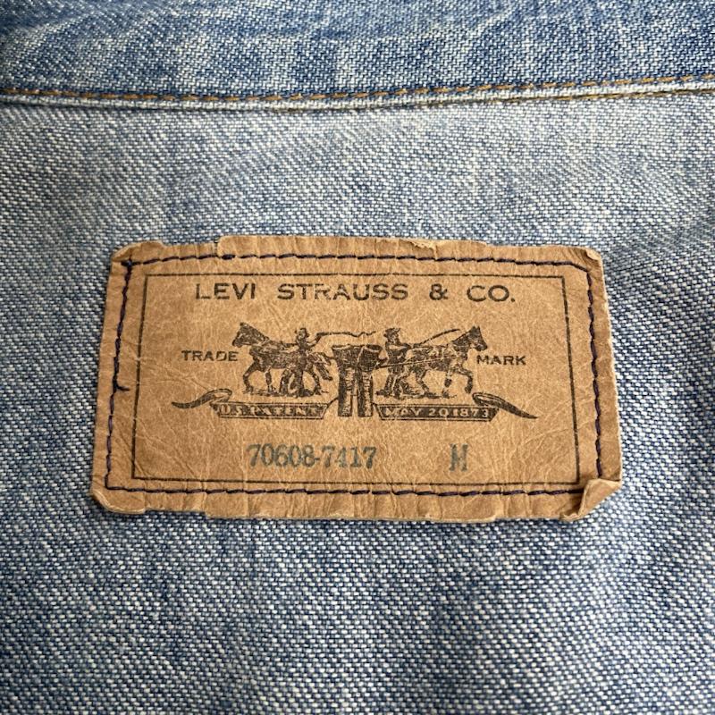 リーバイス Levi s ジャケット、上着 ジャンパー、ブルゾン 70s 76年 極東 デニム サファリ ジャケット カバーオール オレンジタブ 70608-7417 H03 M インディゴ / インディゴ / Indigo メンズ USED 古着 中古 50141744