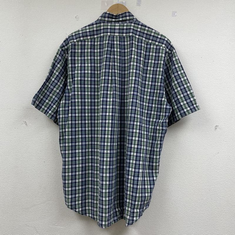 ラルフローレン RALPHLAUREN シャツ、ブラウス 半袖 90s BLAKE ボタンダウン チェック 半袖 シャツ ポニー 刺繡 M 白 / ホワイト / white X 紺 / ネイビー / navy X 緑 / グリーン / green メンズ USED 古着 中古 50141752