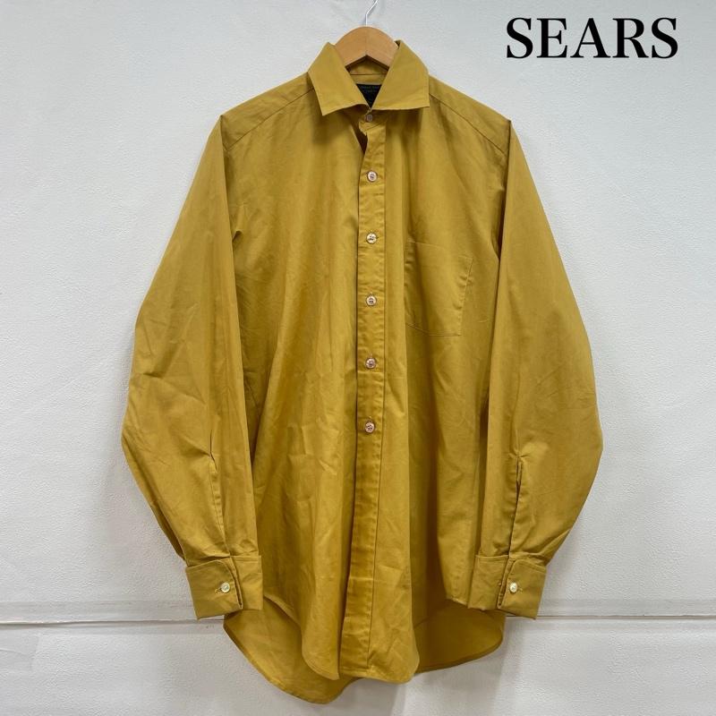 ヴィンテージ VINTAGE シャツ、ブラウス 長袖 Sears 70s PERMA PREST The Comfort Shirt コットン ポリエステル 長袖 シャツ 34 黄 / イエロー / yellow メンズ USED 古着 中古 50141755