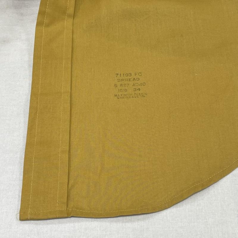 ヴィンテージ VINTAGE シャツ、ブラウス 長袖 Sears 70s PERMA PREST The Comfort Shirt コットン ポリエステル 長袖 シャツ 34 黄 / イエロー / yellow メンズ USED 古着 中古 50141755