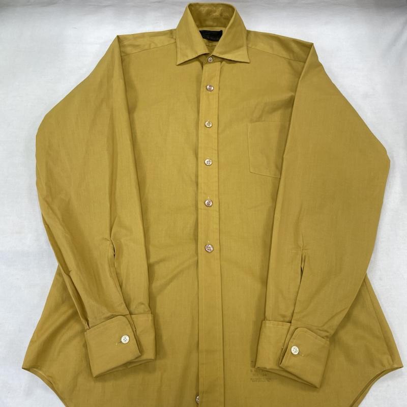 ヴィンテージ VINTAGE シャツ、ブラウス 長袖 Sears 70s PERMA PREST The Comfort Shirt コットン ポリエステル 長袖 シャツ 34 黄 / イエロー / yellow メンズ USED 古着 中古 50141755