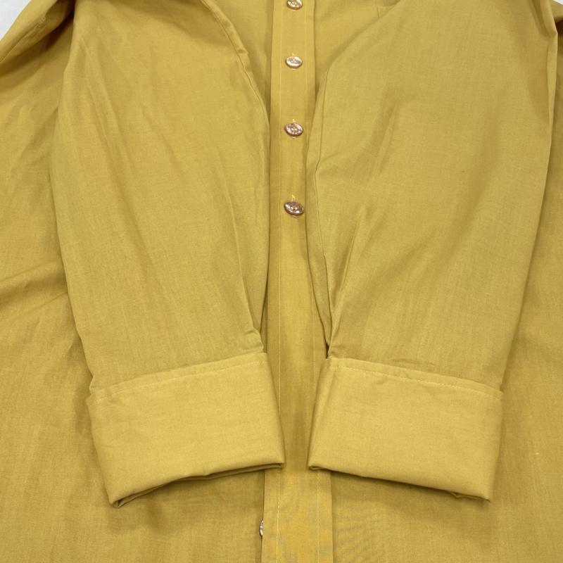 ヴィンテージ VINTAGE シャツ、ブラウス 長袖 Sears 70s PERMA PREST The Comfort Shirt コットン ポリエステル 長袖 シャツ 34 黄 / イエロー / yellow メンズ USED 古着 中古 50141755