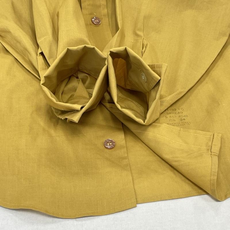 ヴィンテージ VINTAGE シャツ、ブラウス 長袖 Sears 70s PERMA PREST The Comfort Shirt コットン ポリエステル 長袖 シャツ 34 黄 / イエロー / yellow メンズ USED 古着 中古 50141755