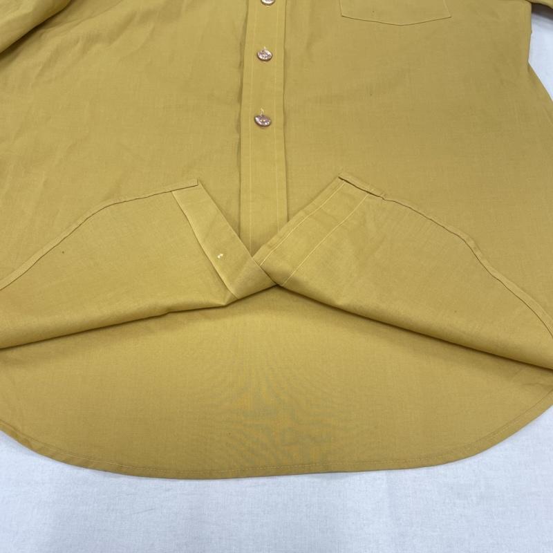 ヴィンテージ VINTAGE シャツ、ブラウス 長袖 Sears 70s PERMA PREST The Comfort Shirt コットン ポリエステル 長袖 シャツ 34 黄 / イエロー / yellow メンズ USED 古着 中古 50141755