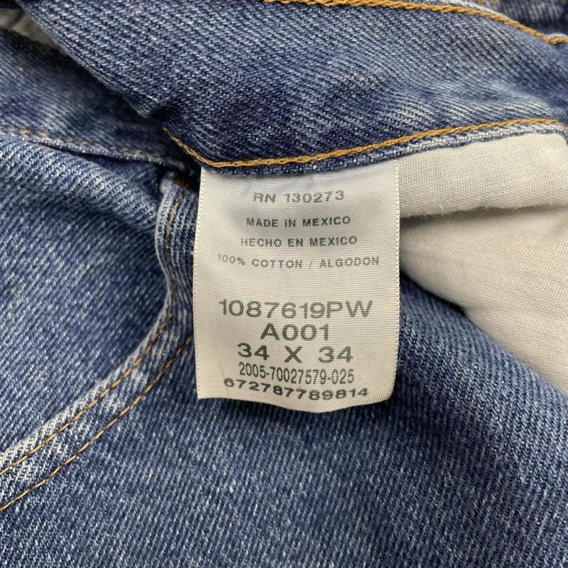 ラストラー RUSTLER パンツ デニム、ジーンズ 87619PW メキシコ製 ストレート デニム パンツ 34インチ インディゴ / インディゴ / Indigo メンズ USED 古着 中古 50141776