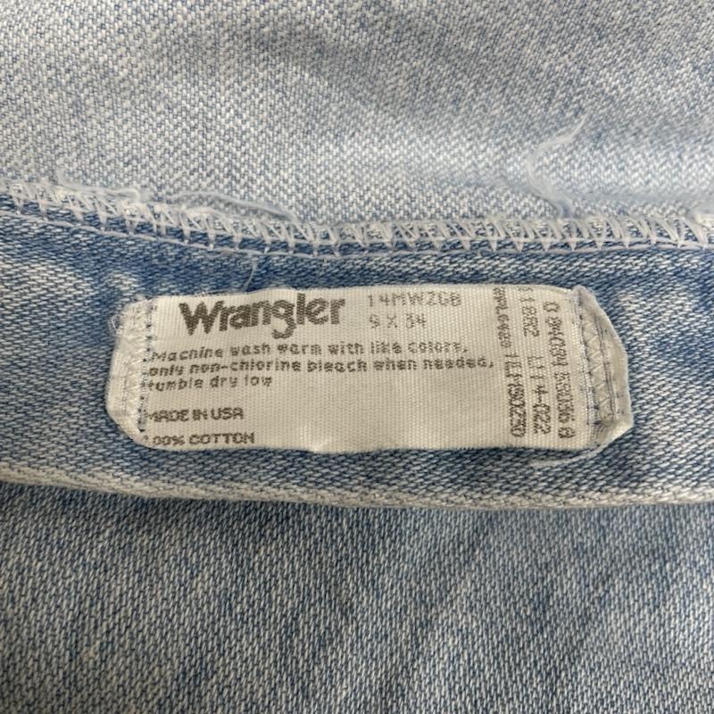 ラングラー Wrangler パンツ デニム、ジーンズ 90s 14MWZGB USA製 レギュラー ストレート デニム パンツ 9×34 - インディゴ / インディゴ / Indigo メンズ USED 古着 中古 50141780