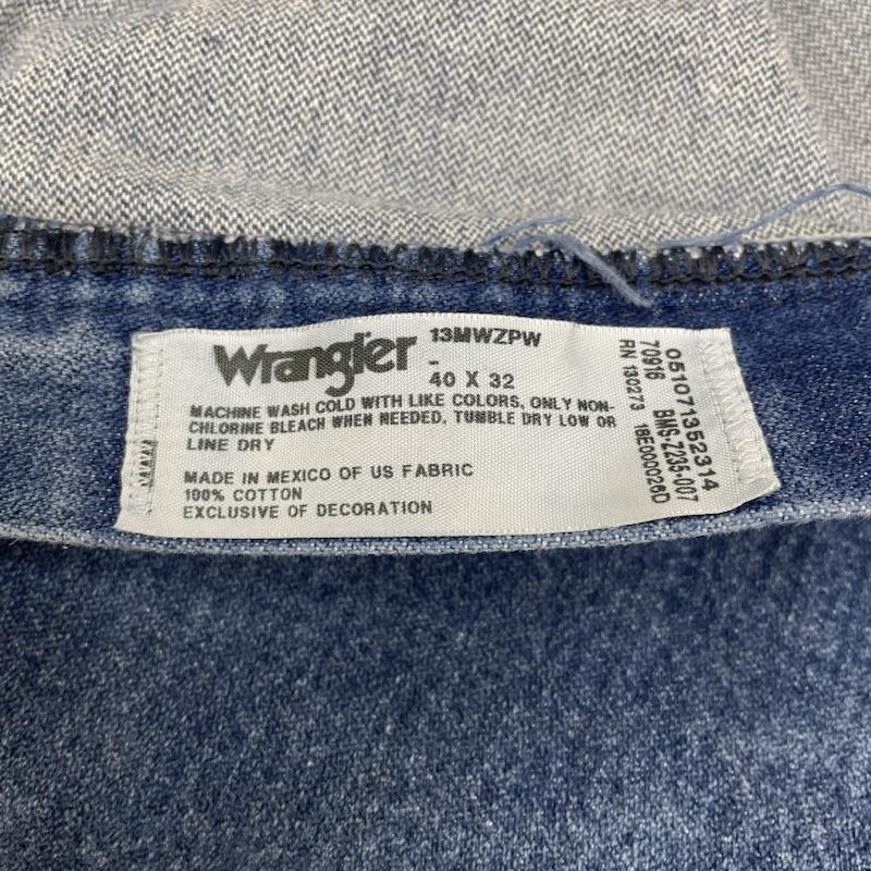 ラングラー Wrangler パンツ デニム、ジーンズ 13MWZPW カウボーイ ジーンズ メキシコ製 デニム パンツ 40×32 40インチ インディゴ / インディゴ / Indigo メンズ USED 古着 中古 50141786