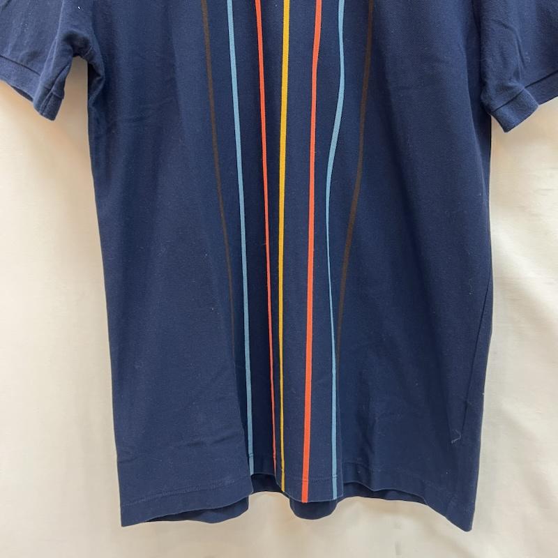ポールスミス Paul Smith ポロシャツ 半袖 ストライプ ポロシャツ M 紺 / ネイビー / navy メンズ USED 古着 中古 50141805