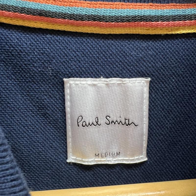 ポールスミス Paul Smith ポロシャツ 半袖 ストライプ ポロシャツ M 紺 / ネイビー / navy メンズ USED 古着 中古 50141805